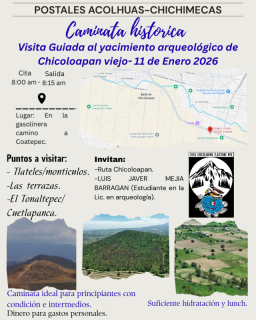 Visita guiada al yacimiento arqueologico de Chicoloapan Viejo (Cerro portezuelo/San Antonio)